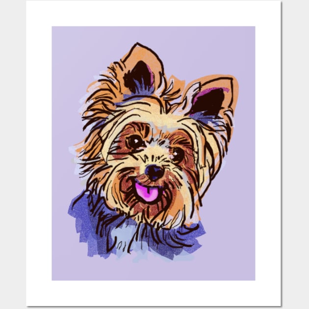 The Yorkie Love of My Life Wall Art by lalanny